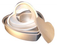 Fat Daddio's Anodized Aluminum Heart Cake Pan 3 Inch