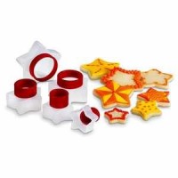 Cuisipro Snap Fit Star Shapes Cookie Cutters, Set of 5