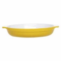 Emile Henry 13-inch Oval Au Gratin Citron Yellow