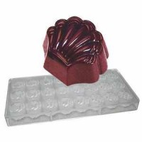 Fat Daddio's Scalloped Shell Polycarbonate Candy Mold 24-Piece Tray